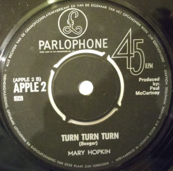 Mary Hopkin : Those Were The Days (7", Single)