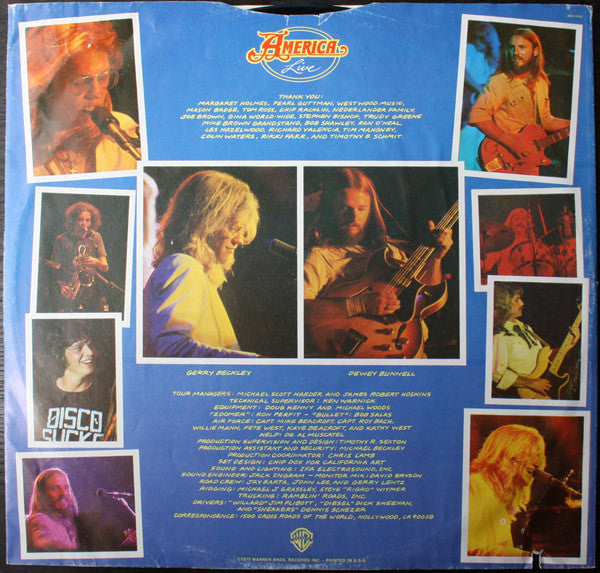 America (2) : Live (LP, Album, Win)