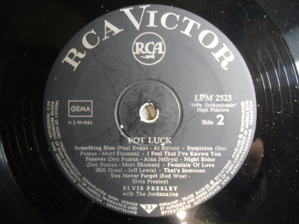 Elvis Presley : Pot Luck (LP, Album, Mono, RE)