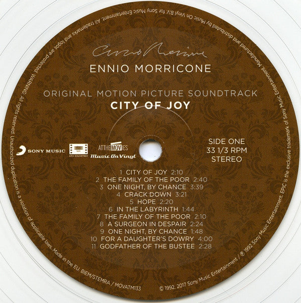 Ennio Morricone : City Of Joy (Original Motion Picture Soundtrack) (LP, Album, Ltd, Num, Tra)