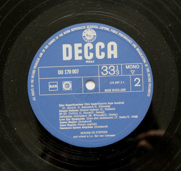 Mirjam en Stephen : Mirjam & Stephen (LP, Album, Mono)