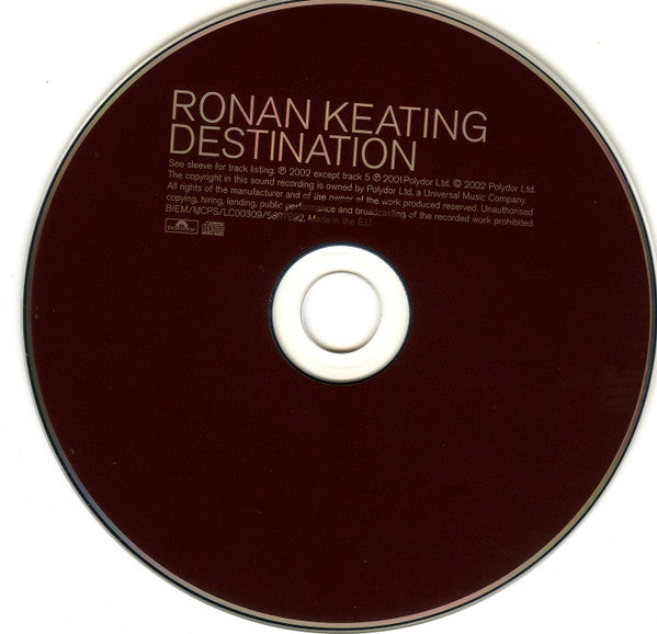 Ronan Keating : Destination (CD, Album)