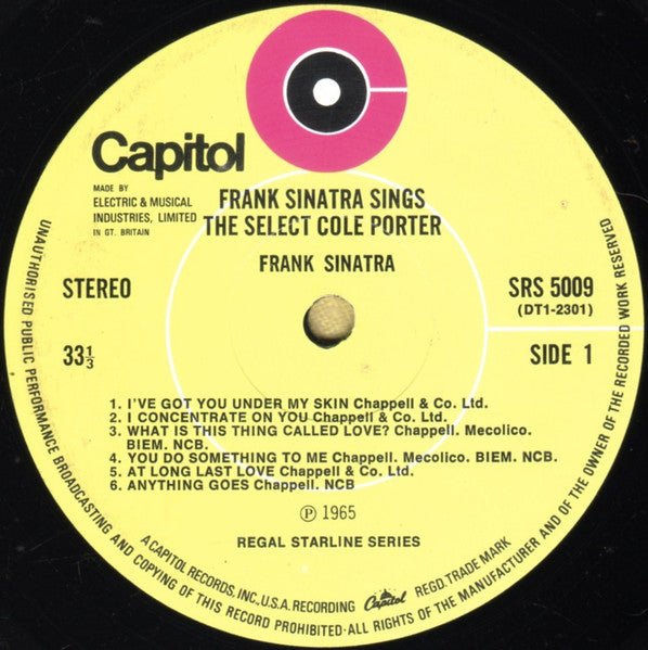 Frank Sinatra : Frank Sinatra Sings The Select Cole Porter (LP, Comp)