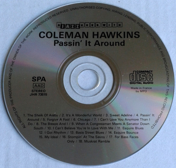 Coleman Hawkins : Passin' It Around (CD, Comp)