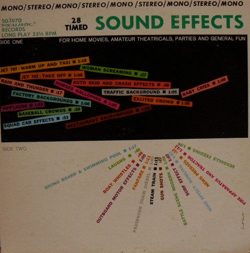 No Artist : 28 Timed Sound Effects (LP, Mono)