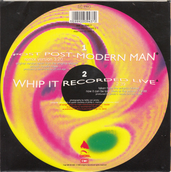 Devo : Post Post-Modern Man (7", Single)