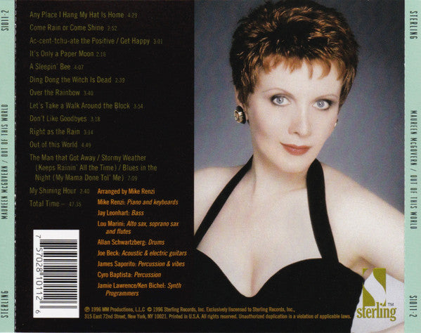 Maureen McGovern : Out Of This World (McGovern Sings Arlen) (CD, Album)