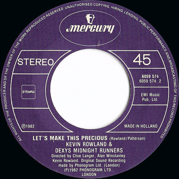 Kevin Rowland & Dexys Midnight Runners : Jackie Wilson Said / Let's Make This Precious (7", Single)