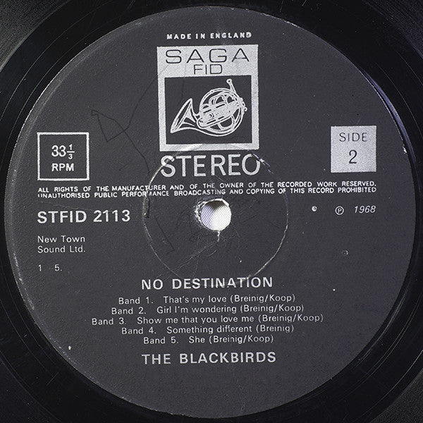 The Blackbirds (2) : No Destination (LP, Album, Not)