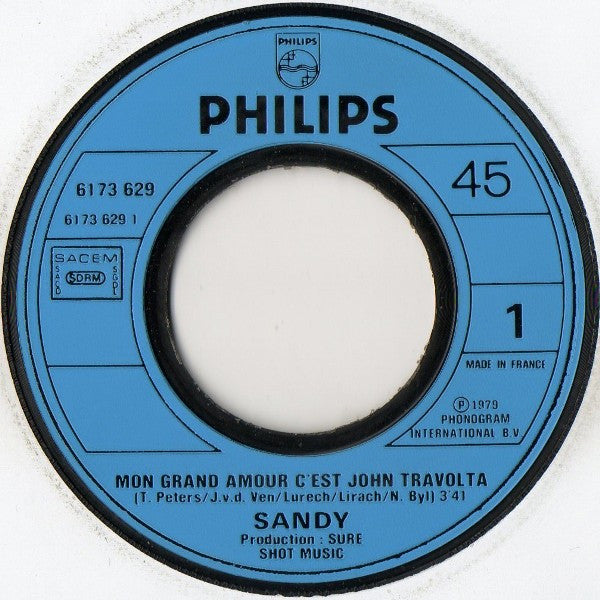 Sandy (8) : Mon Grand Amour C'est John Travolta (7")