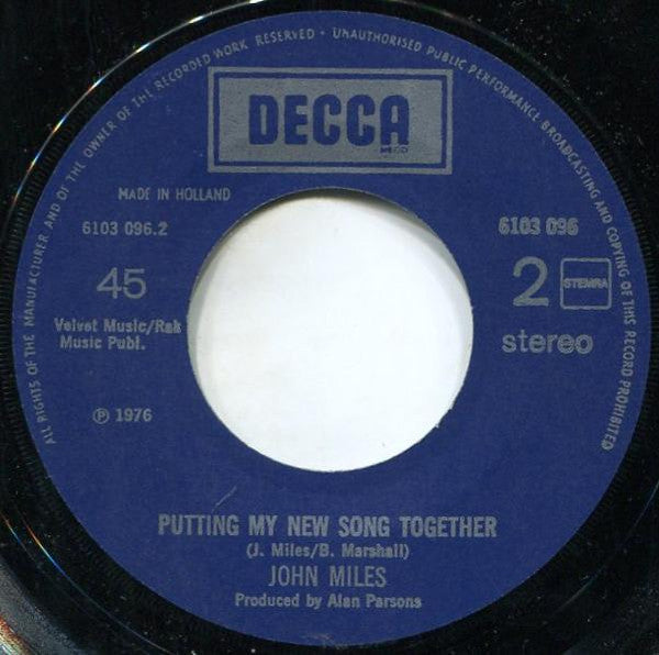 John Miles : Music (7", Single)