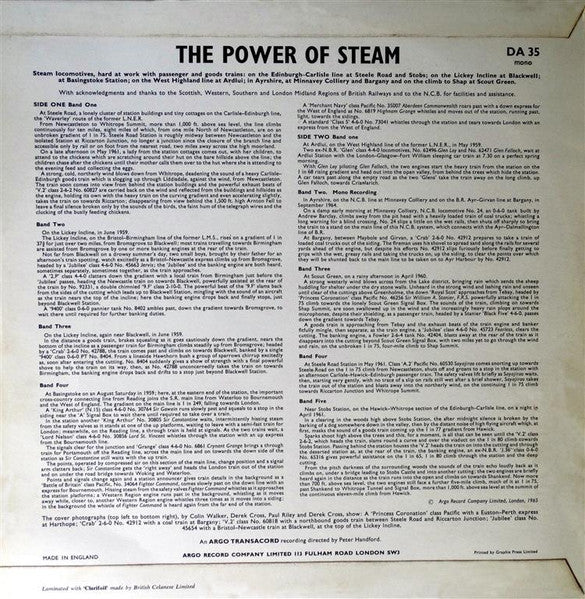No Artist : The Power Of Steam (LP, Mono)