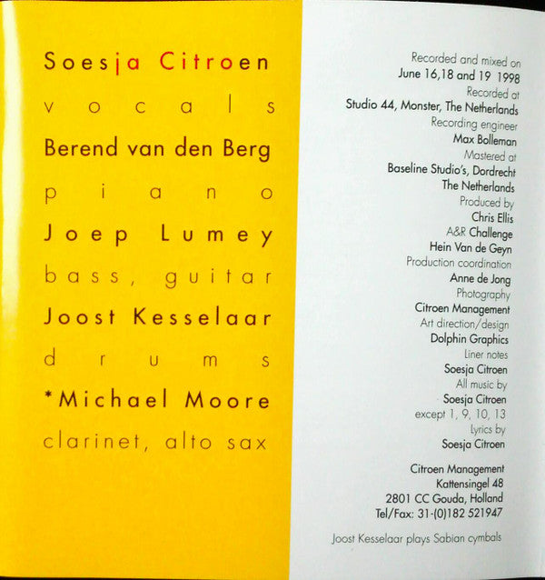 Soesja Citroen, Michael Moore (4) : Song For Ma (CD)