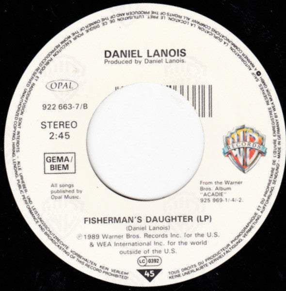 Daniel Lanois : The Maker (7", Single)