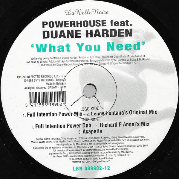 Powerhouse Feat. Duane Harden : What You Need (12")