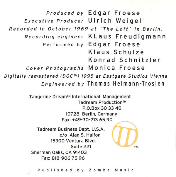 Tangerine Dream : Electronic Meditation (CD, Album, RE, RM)