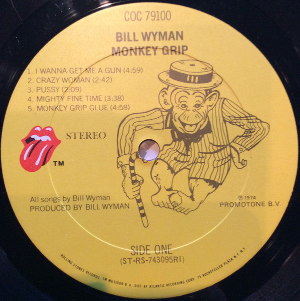 Bill Wyman : Monkey Grip (LP, Album, PRC)
