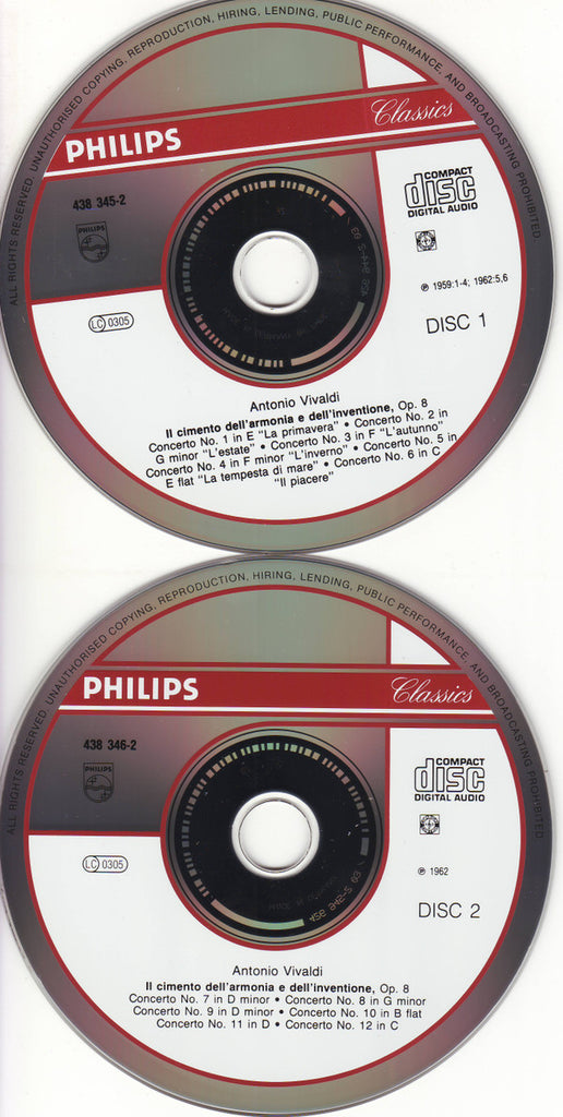 Antonio Vivaldi - I Musici : I Musici - 12 Concerti Op. 8 Including The Four Seasons (2xCD, RE, RM)