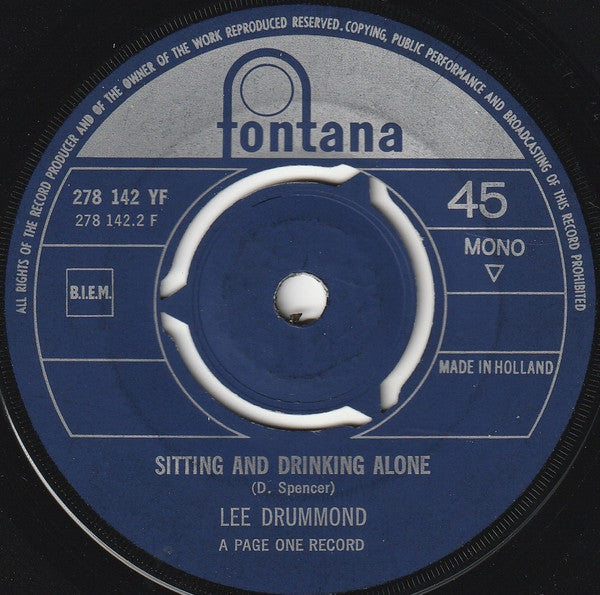 Lee Drummond (2) : Hi - Hi - Hazel / Sittin' And Drinking Alone (7", Single, Mono)