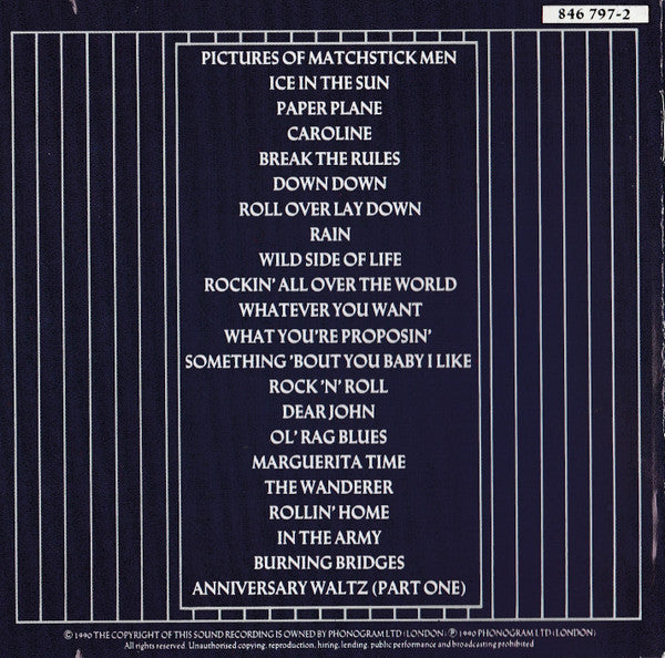 Status Quo : Rocking All Over The Years (CD, Comp)