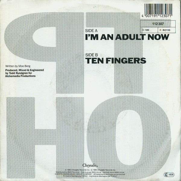 The Pursuit Of Happiness : I'm An Adult Now (7", Single)