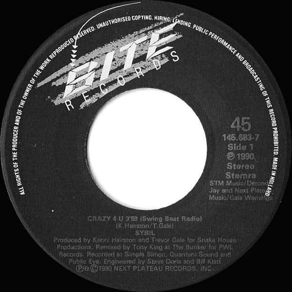 Sybil : Crazy 4 U (7", Single)