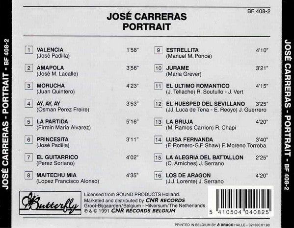 José Carreras : Portrait (CD, Comp)