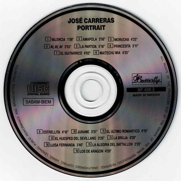 José Carreras : Portrait (CD, Comp)