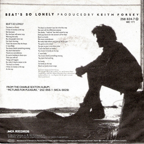 Charlie Sexton : Beat's So Lonely (7", Single)