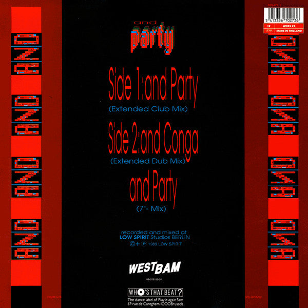 WestBam : And Party (12")
