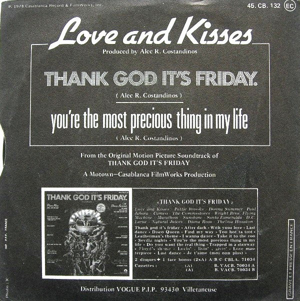 Love & Kisses : Thank God It's Friday (7", Single)