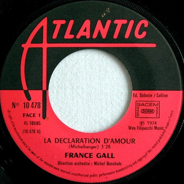 France Gall : La Déclaration D'amour (7", Single)