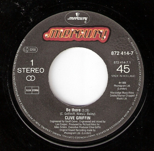 Clive Griffin : Be There (7", Single)