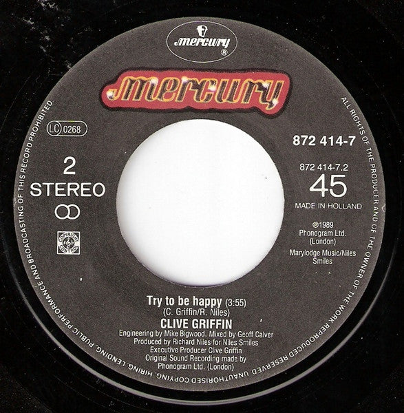 Clive Griffin : Be There (7", Single)
