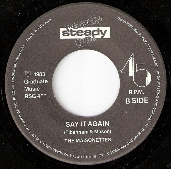 The Maisonettes : This Affair / Say It Again (7", Single)