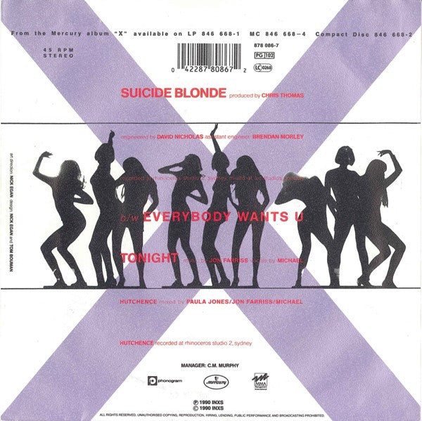 INXS : Suicide Blonde (7", Single)