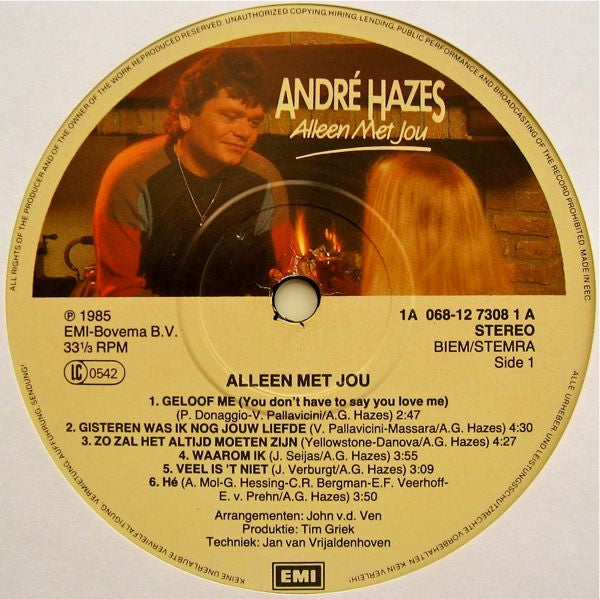 André Hazes : Alleen Met Jou (LP, Album)