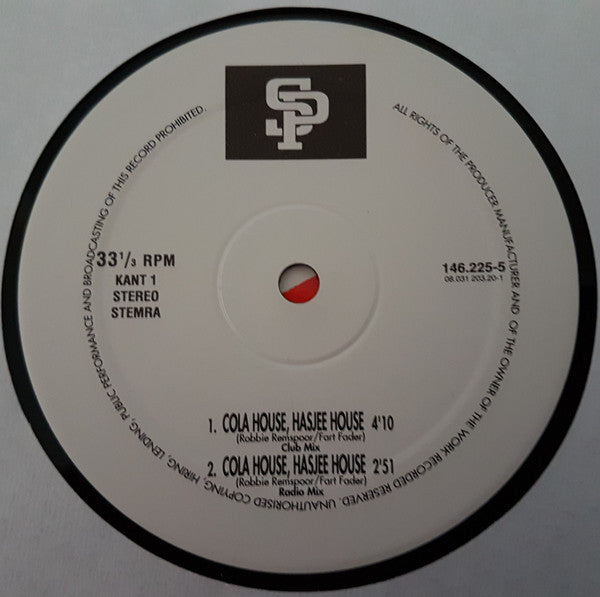 Robbie Remspoor : Cola House, Hasjee House (12")