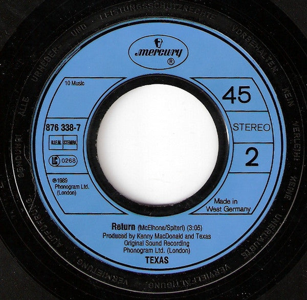 Texas : Prayer For You (7", Single, Blu)