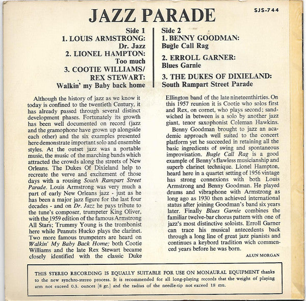 Various : Jazz Parade N° 2 (7")