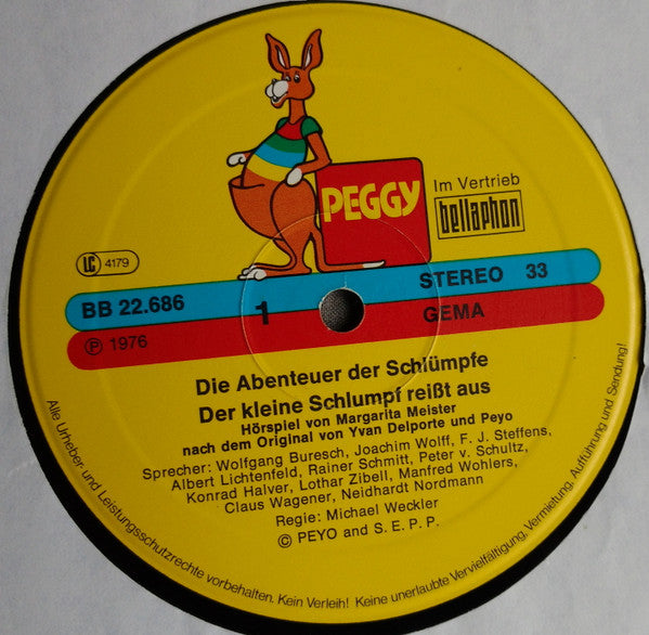 Margarita Meister, Yvan Delporte Und Peyo : Der Kleine Schlumpf Reisst Aus (LP)