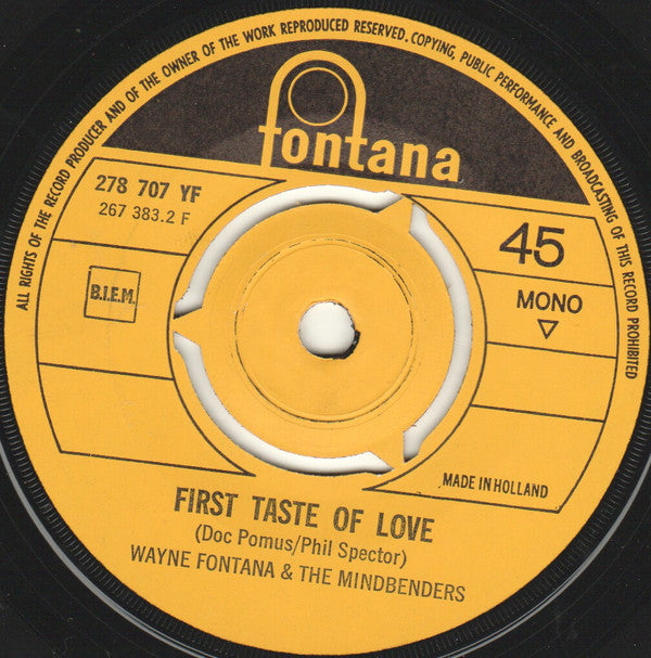 Wayne Fontana & The Mindbenders : Um, Um, Um, Um, Um, Um (7", Single, Mono)