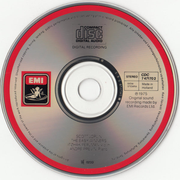 Itzhak Perlman / André Previn, Scott Joplin : The Easy Winners (CD, Album, RE)