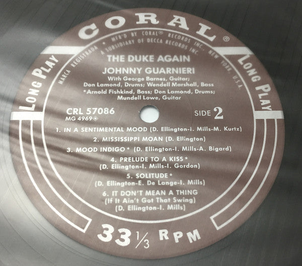 Johnny Guarnieri : The Duke Again (LP, Album, Mono, RE)