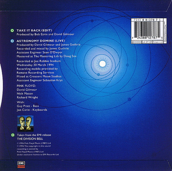 Pink Floyd : Take It Back (7", Single, Ltd, Mar)