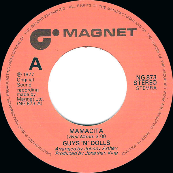 Guys 'n Dolls : Mamacita (7", Single)