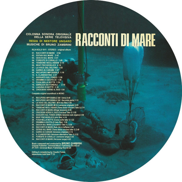Bruno Zambrini : Racconti Di Mare (Colonna Sonora Originale Della Serie Televisiva) (LP, Ltd, RE, RM, 180 + CD, Mono, Ltd, RM)