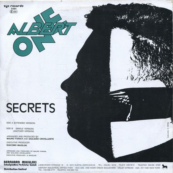 Albert One : Secrets (12", Maxi)