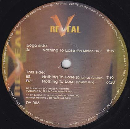 The Gate (2) : Nothing To Lose (12")