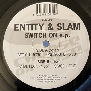 Entity & Slam : Switch On E.P. (12", EP, RP)